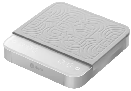 Hero 靈智義式電子秤 LED點陣鋼化玻璃流速咖啡電子秤  精確至0.1g-黑/白/胡桃木