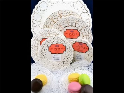 通花紙墊 白色圓形 (多尺寸)(250張or40張)-【良鎂咖啡精品館】