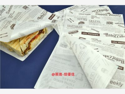 (焙優佳)L型漢堡紙-英文郵報(21*21)100張/500張 【良鎂咖啡精品館】