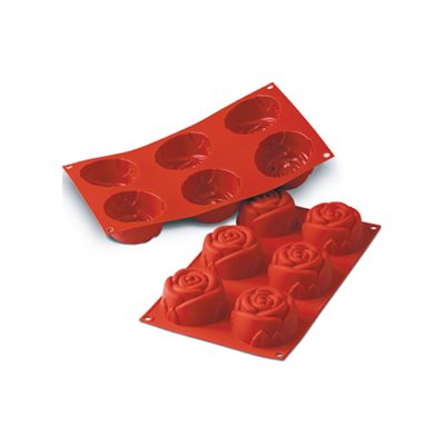 義大利 Silikomart 6連 大玫瑰花模具(矽膠(SILICONE))