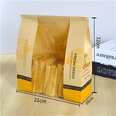 麵包紙袋(含封口鐵絲)黃(大-10入