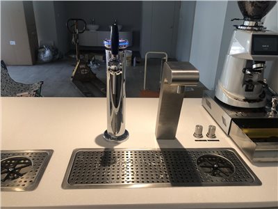 博群牌 吧檯定溫型開水機組 冷熱水機 含主機 出水龍頭 冷熱按紐 BQ-6L-K typr