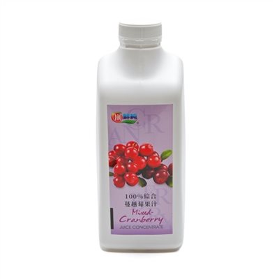 綠盟 鮮純系列-蔓越莓綜合濃縮汁 100%純果汁系列 1.2kg*12瓶/箱 (須冷凍)