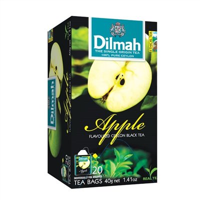 Dilmah 帝瑪-蘋果口味紅茶 斯里蘭卡第一品牌 茶包 2g*20入/盒 