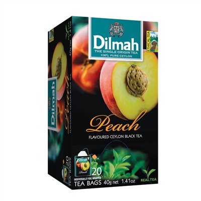 Dilmah 帝瑪-水蜜桃口味紅茶 斯里蘭卡第一品牌 茶包 2g*20入/盒 