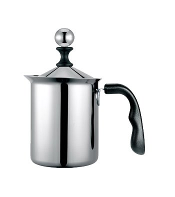 電木柄 單層 手動 牛奶 奶泡器 - 寶馬牌 不鏽鋼 奶泡 奶泡杯 奶泡機 400ml (兩款隨機出貨)